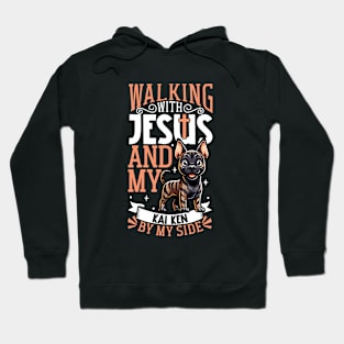 Jesus and dog - Kai Ken Hoodie